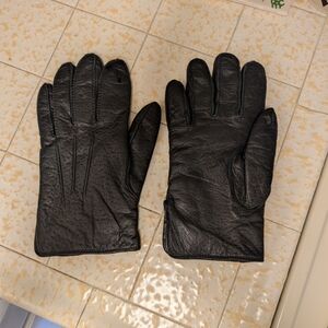 Men's Black Leather Gloves